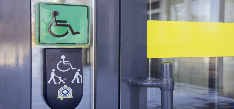 automatic handicap door opener in University