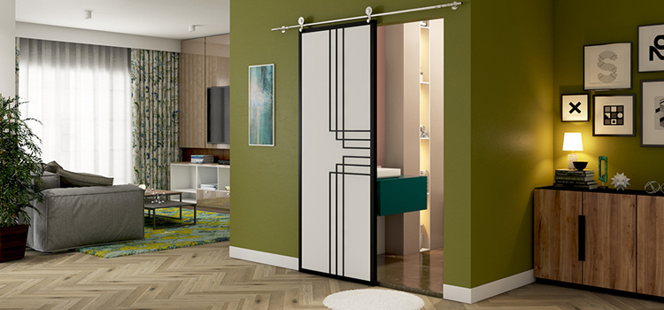 sliding bathroom door installation in University